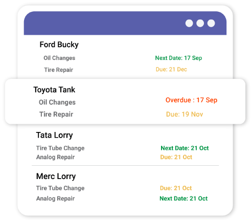 Vehicle maintenance scheduling and fleet health dashboard